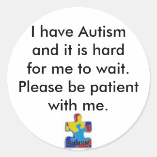 Sticker Rond autocollant, j'ai Autismand que c'est hardfor je…