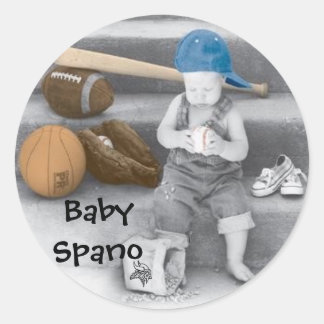 Sticker Rond autocollant, logo, Spano bébé