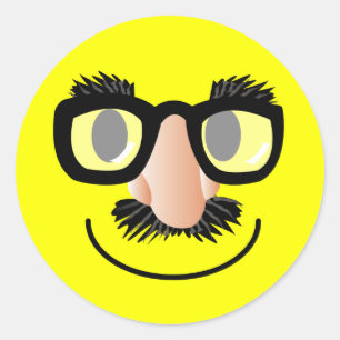 Sticker Rond 'AUTOCOLLANTS de VISAGE incognito