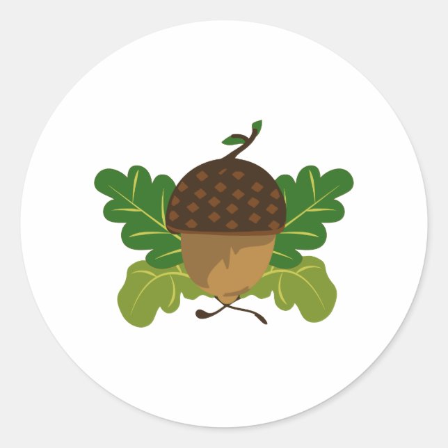 Sticker Rond Automne Acorn (Devant)