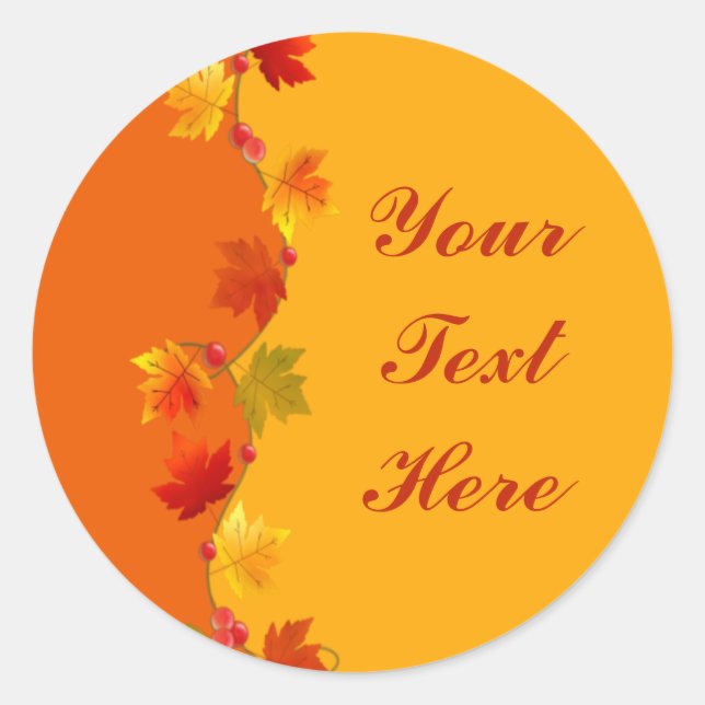 Sticker Rond Automne / Automne (Devant)