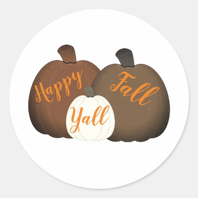Sticker Rond Automne/Automne/Citrouille (Devant)