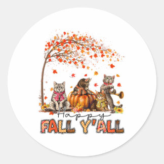 Sticker Rond Automne Happy Automne Yall Chats Automne Lover Cit