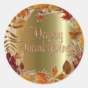 Sticker Rond AUTOMNE LAISSE WREATH par SHARON SHARPE