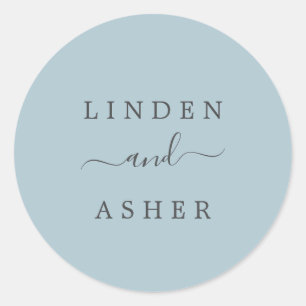 Sticker Rond Automne Mariage d'ardoise