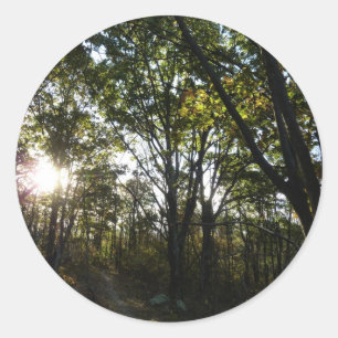 Sticker Rond Automne Matin au Parc national de Shenandoah