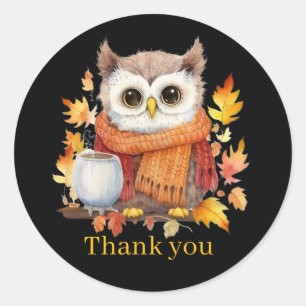 Sticker Rond Automne Saisonnier merci aux vendeurs d'affaires