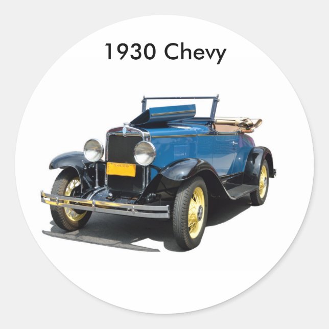 Sticker Rond Automobile convertible 1930 (Devant)