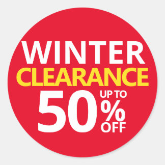 Sticker Rond Autorisation d'hiver 50 % SUR CINQUANTE PME
