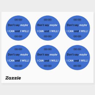 Sticker Rond Autoritaire JE PEUX citer le bleu