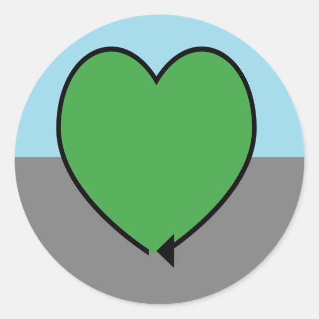 Sticker Rond Autoromantic Pride (Devant)