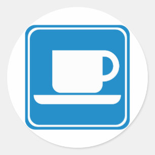 Sticker Rond Autoroute Café
