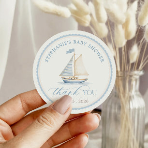 Sticker Rond Autour de «C'est un garçon» Baby Shower Autocollan