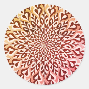 Sticker Rond Autre couleur symétrique motif