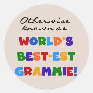 Sticker Rond Autrement connu comme le meilleur cadeau Grammie