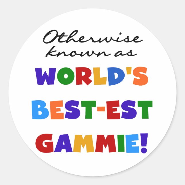Sticker Rond Autrement connu comme T-shirts de Meilleur-est (Devant)