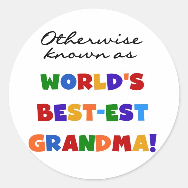 Sticker Rond Autrement connu en tant que cadeaux de la (Devant)