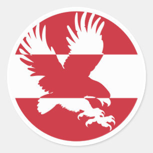 Sticker Rond Autriche Aigle noire Drapeau animal national autri