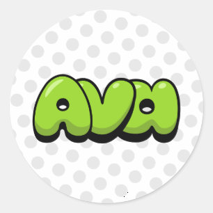 Sticker Rond Ava