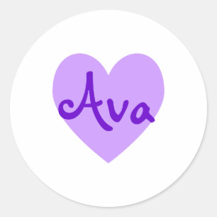 Sticker Rond Ava dans le violet