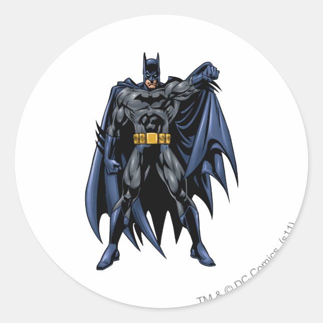 Sticker Rond Avant Batman en couleur (Devant)