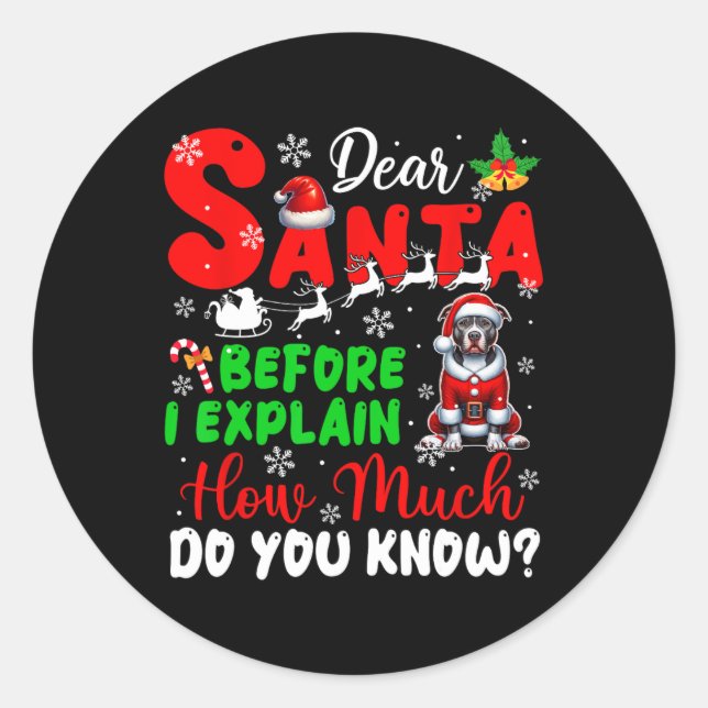 Sticker Rond Avant D'Expliquer Combien Vous Connaissez Xmas Pit (Devant)