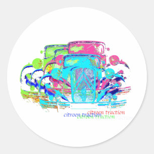 Sticker Rond avant traction