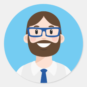 Sticker Rond Avatar professionnel