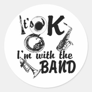 Sticker Rond Avec la bande