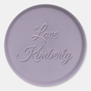 Sticker Rond Avec l'Autocollant de cire Love Lavender