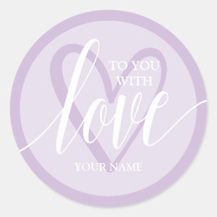 Sticker Rond Avec Love Lavender