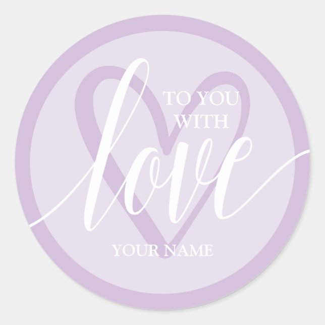 Sticker Rond Avec Love Lavender (Devant)