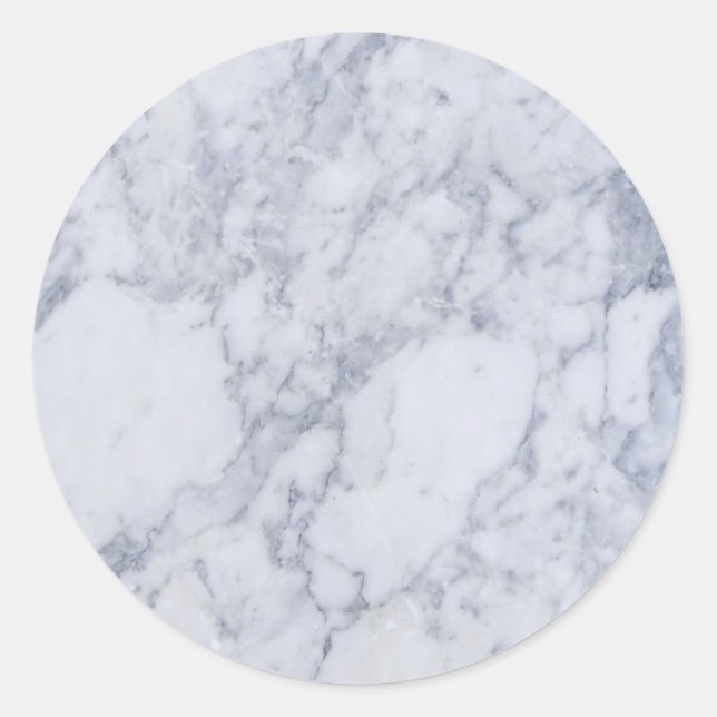Sticker Rond Avec Marbre gris Blank Modèle Personnalisé Classic (Devant)