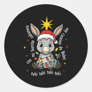 Sticker Rond Avec Mon Burrito Sabanero Mexicain Tuki Tuki Latin