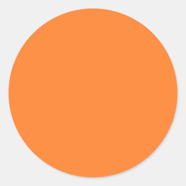 Sticker Rond Avec Rien Sur Elle Sauf Couleur - Orange (Devant)