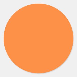 Sticker Rond Avec Rien Sur Elle Sauf Couleur - Orange