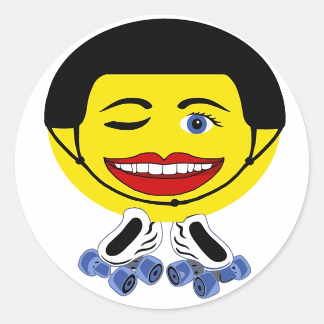 Sticker Rond avec roues (Devant)