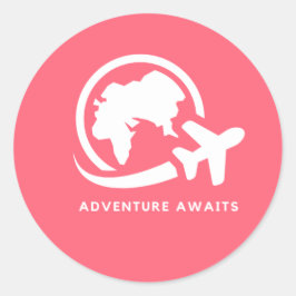 Sticker Rond Aventure Attend