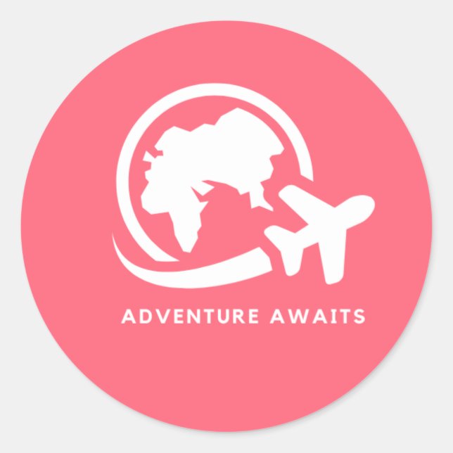 Sticker Rond Aventure Attend (Devant)
