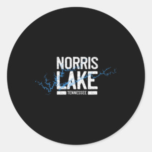 Sticker Rond Aventure de vacances en bateau sur le lac Norris T