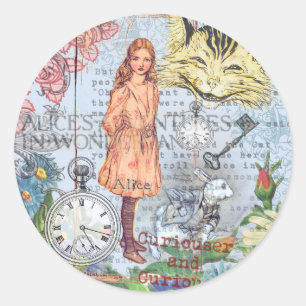 Sticker Rond Aventures d'Alice au pays des merveilles Classic R