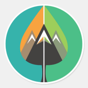 Sticker Rond aventures d'automne