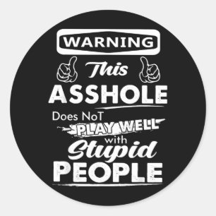Sticker Rond Avertissement Cette personne Gpy ne joue pas avec