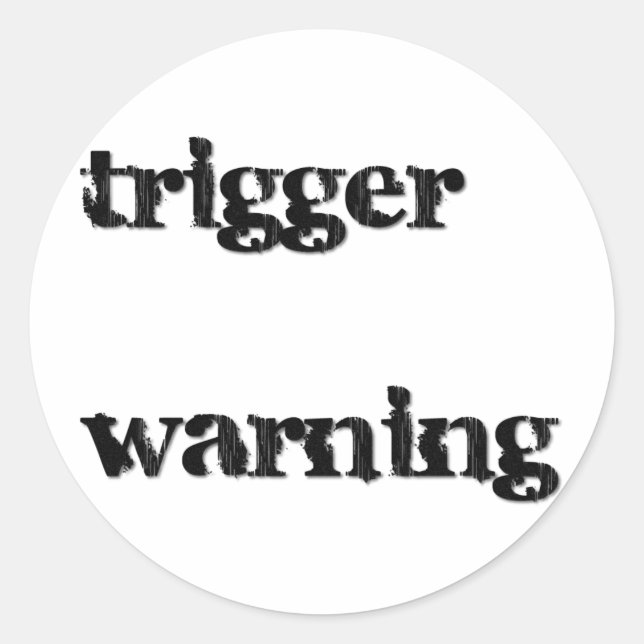 Sticker Rond avertissement de déclenchement (Devant)
