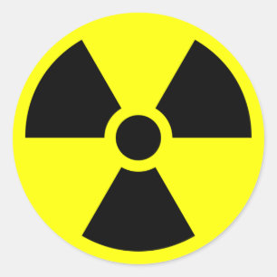 STICKER ROND AVERTISSEMENT DE RADIATION
