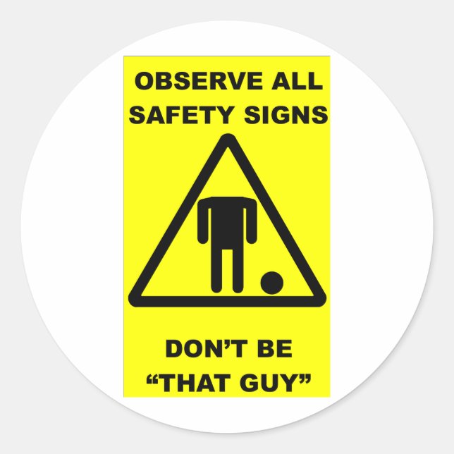 Sticker Rond Avertissement de signalisation de sécurité (Devant)