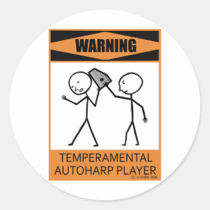 Sticker Rond Avertissement Joueur temporaire Autoharp