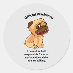 Sticker Rond Avertissement officiel Mon visage