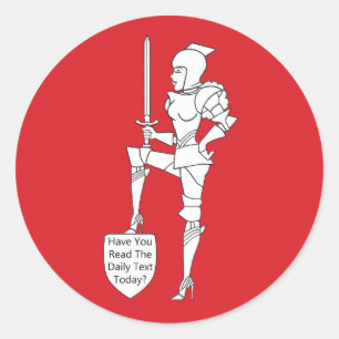 Sticker Rond « Avez-vous lu le texte quotidien aujourd'hui ? »