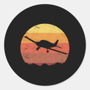 Sticker Rond Avion
